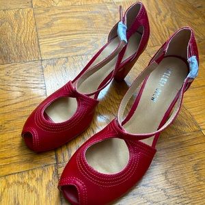 Chelsea Crew Natasha looped peep toe heels